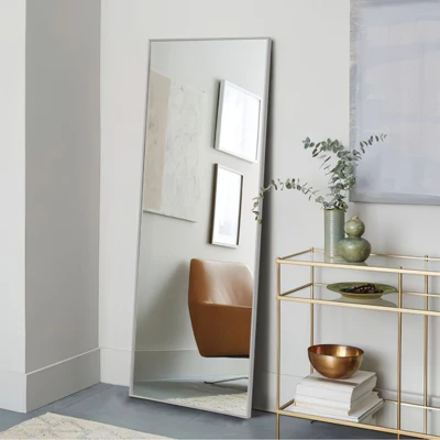 Kohana 64" X 21" Aluminum Alloy Framed Full Length Mirror Wall Mounted Leaning Against The Wall For Bedroom - The Pop Home 1 Kohana 64" X 21" Aluminum Alloy Framed Full Length Mirror Wall Mounted Leaning Against The Wall For Bedroom - The Pop Home
