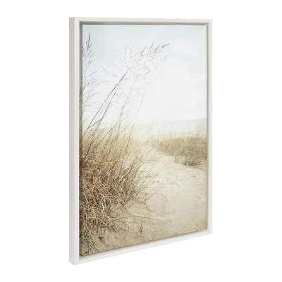 23" X 33" Sylvie Beach Grasses By Emiko And Mark Franzen Framed Wall Canvas White - Kate & Laurel All Things Decor 1 23" X 33" Sylvie Beach Grasses By Emiko And Mark Franzen Framed Wall Canvas White - Kate & Laurel All Things Decor