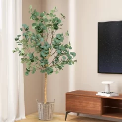 Costway 5.5FT Artificial Tree Fake Eucalyptus Tree For Living Room Office Home Decor 11 Costway 5.5FT Artificial Tree Fake Eucalyptus Tree For Living Room Office Home Decor -Art Wall Deals Store GUEST 434f0f83 7a88 452d ae22 77881fdb51e5