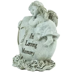 Northlight 6.5" Religious "In Loving Memory" Sleeping Angel Bereavement Outdoor Patio Garden Statue - Gray -Art Wall Deals Store GUEST 43e42a30 9a5f 401c adcd 7df1325aa923