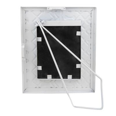 Multi Print 5X7 Gray & White Metal Photo Frame - Foreside Home & Garden 3 Multi Print 5X7 Gray & White Metal Photo Frame - Foreside Home & Garden - Image 3