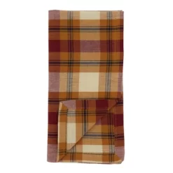 Saro Lifestyle Plaid Napkin, 20" Square, Rust (Set Of 4)