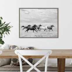 24" X 18" Horse Run I By PH Burchett Framed Canvas Wall Art - Amanti Art -Art Wall Deals Store GUEST 4680dae6 3db2 42d2 a0af 57979706b58f