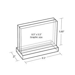 Azar Displays The Imperial Collection: Acrylic Block Frame On Acrylic Base, Horizontal 8.5"W X 5.5"H -Art Wall Deals Store GUEST 4b409919 1d14 4437 a041 8dff6533b57a
