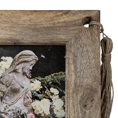 Tasseled 5X7 Wood Photo Frame - Foreside Home & Garden 5 Tasseled 5X7 Wood Photo Frame - Foreside Home & Garden - Image 5