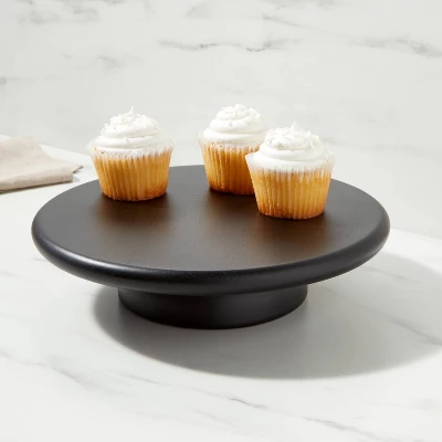 10.9" Acacia Modern Cake Stand Black - Threshold™ 1 10.9" Acacia Modern Cake Stand Black - Threshold™