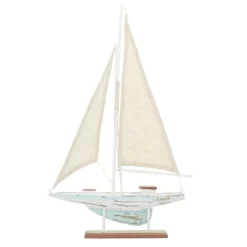 22" X 14" Decorative Coastal Pine Wood And Linen Sailing Boat Sculpture - Olivia & May 25 22" X 14" Decorative Coastal Pine Wood And Linen Sailing Boat Sculpture - Olivia & May -Art Wall Deals Store GUEST 51317646 47ff 404f a553 e449476aa929