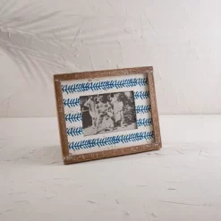Blue Print 5X7 Wood Photo Frame - Foreside Home & Garden