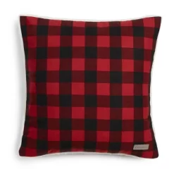 20"x20" Oversize Cabin Plaid Flannel Square Throw Pillow Red - Eddie Bauer