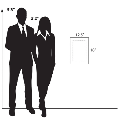 Azar Displays Floating Acrylic Wall Frame With Silver Stand Off Caps: 8.5" X 14" Graphic Size, Overall Frame Size: 12.5" X 18" 9 Azar Displays Floating Acrylic Wall Frame With Silver Stand Off Caps: 8.5" X 14" Graphic Size, Overall Frame Size: 12.5" X 18" - Image 9