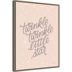 18" X 24" Boho Nursery VIII By Becky Thorns Framed Canvas Wall Art Gray Wash - Amanti Art