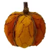 Northlight 7.5" Orange And Brown Fall Harvest Tabletop Pumpkin