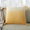 22"x22" Ombre Tassels Oversize Lumbar Throw Pillow Mustard - Mina Victory