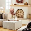 Boucle Upholstered Square Cocktail Ottoman - Hearth & Hand™ With Magnolia