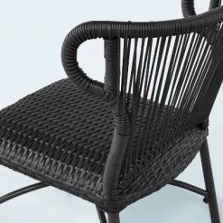 2pk Wicker Weave Outdoor Padded Dining Chair Set - Dark Gray - Hearth & Hand™ With Magnolia -Art Wall Deals Store GUEST 5f751f20 48ae 44e6 99f6 5db60accdf10