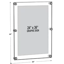Azar Displays Floating Acrylic Wall Frame With Silver Stand Off Caps: 24" X 36" Graphic Size, Overall Frame Size: 28" X 40", 2-Pack 11 Azar Displays Floating Acrylic Wall Frame With Silver Stand Off Caps: 24" X 36" Graphic Size, Overall Frame Size: 28" X 40", 2-Pack -Art Wall Deals Store GUEST 60311ecd a518 4a70 bd2a 3d06787e86bc