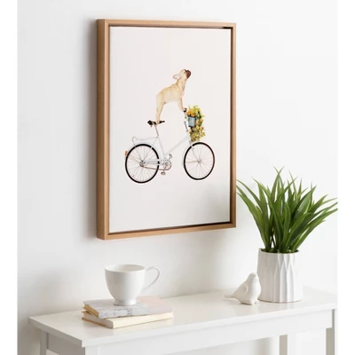 18" X 24" Sylvie Frenchie Bulldog Framed Canvas Wall Art By Amy Peterson Natural - Kate And Laurel 4 18" X 24" Sylvie Frenchie Bulldog Framed Canvas Wall Art By Amy Peterson Natural - Kate And Laurel - Image 4