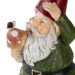 12" Polyresin Garden Gnome With Mushroom - Alpine Corporation -Art Wall Deals Store GUEST 64b67f6e 8a48 4281 82ea 10353d5f2d0f