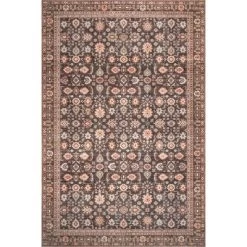 NuLOOM Cathie Persian Floral Machine Washable Area Rug -Art Wall Deals Store GUEST 65d0da6f d198 4de5 bac4 8c9c6cececf5