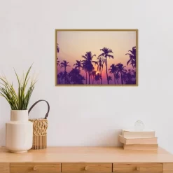 23" X 16" Palm Sky 1 By Design Fabrikken Framed Canvas Wall Art - Amanti Art -Art Wall Deals Store GUEST 65fbe1c4 1f33 4c23 9e07 af0874b24cfe