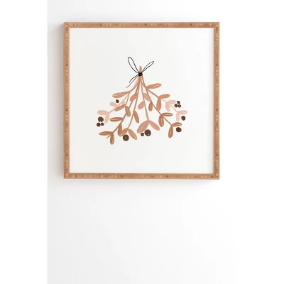 Orara Studio Mistletoe Illustration Bamboo Framed Wall Art - Deny Designs 4 Orara Studio Mistletoe Illustration Bamboo Framed Wall Art - Deny Designs - Image 4