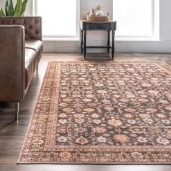 NuLOOM Cathie Persian Floral Machine Washable Area Rug -Art Wall Deals Store GUEST 678bd928 112f 4149 bdda fb031a346014