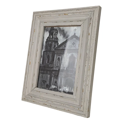 Distressed 5X7 Photo Frame Gray Wood, MDF & Glass - Foreside Home & Garden 5 Distressed 5X7 Photo Frame Gray Wood, MDF & Glass - Foreside Home & Garden - Image 5