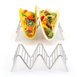 2 Lb Depot Premium Stainless Steel Stackable Taco Holders - Holds 2-5 Hard Or Soft Tacos, Five Styles Available - Set Of 2 -Art Wall Deals Store GUEST 6ad61cc3 127f 4198 9c57 7a36e7eccf0e
