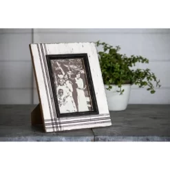 Rustic Black Plaid 5x7 Inch White Wood Decorative Picture Frame - Foreside Home & Garden -Art Wall Deals Store GUEST 6bea807b 23ab 4a6e a555 7a27bf55c50c