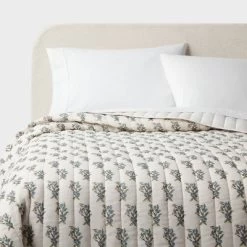 Voile Woodblock Printed Quilt Ivory - Threshold™ -Art Wall Deals Store GUEST 6c09ead2 dfb1 46be bf31 3922aa8b5dff