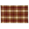 Saro Lifestyle Plaid Placemat, 13"x19" Oblong, Rust (Set Of 4)