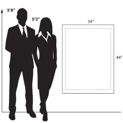 Azar Displays Floating Acrylic Wall Frame With Silver Stand Off Caps: 30" X 40" Graphic Size, Overall Frame Size: 34" X 44", 1-Pack -Art Wall Deals Store GUEST 6f25bce0 e3c5 40e8 9ab8 fe8417124675