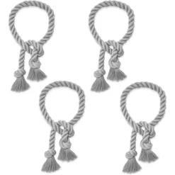Okuna Outpost 4 Pack Gray Cotton Window Curtain Tiebacks Tie Backs, Rope Holdbacks Holder For Drapes, Home Decor, 29 In 9 Okuna Outpost 4 Pack Gray Cotton Window Curtain Tiebacks Tie Backs, Rope Holdbacks Holder For Drapes, Home Decor, 29 In -Art Wall Deals Store GUEST 70390785 567d 4dc2 8160 591f77d69ca4