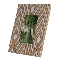 4x6 Inches Gray Wood & Glass Photo Frame - Foreside Home & Garden