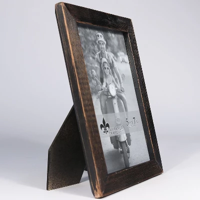 Lawrence Frames 5"W X 7"H Charlotte Weathered Black Wood Picture Frame 745557 1 Lawrence Frames 5"W X 7"H Charlotte Weathered Black Wood Picture Frame 745557