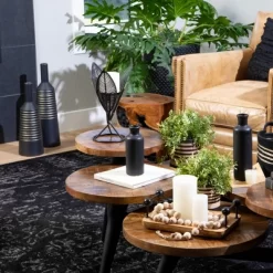 Sullivans Matte Black Set Of 3 Small Ceramic Bottle Vases 5"H, 7.5"H & 10"H Black -Art Wall Deals Store GUEST 74f928d0 8808 4072 b62d a429a976eb3b