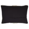 Saro Lifestyle Pom Pom Stripe Pillow - Poly Filled, 14"x23" Oblong, Black