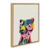 18" X 24" Sylvie Tiger Framed Canvas Wall Art By Rachel Lee Natural - Kate And Laurel