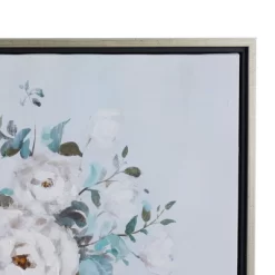 Canvas Floral Bouquet Framed Wall Art With Silver Frame Multi Colored - Olivia & May -Art Wall Deals Store GUEST 78635874 8406 4c74 9f18 64a5bd632b0c