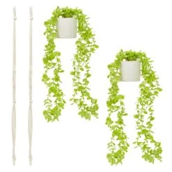 Juvale 2 Pack Hanging Artificial Faux Eucalyptus, Fake Plants With Ceramic Pots For Spring Home Decor, House Warming Gift, 31 In -Art Wall Deals Store GUEST 7956c0f8 acbb 4b45 b6e7 85c4e16f937e