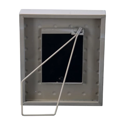 Cream Bubble Pattern 4x6 Inch Enamel Metal Decorative Picture Frame - Foreside Home & Garden 3 Cream Bubble Pattern 4x6 Inch Enamel Metal Decorative Picture Frame - Foreside Home & Garden - Image 3