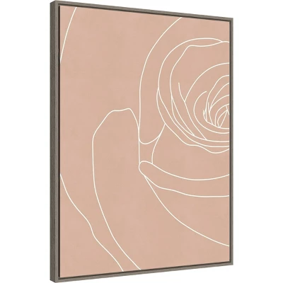 22" X 30" Blush Flowers III By Sarah Leonard Framed Canvas Wall Art Gray Wash - Amanti Art 1 22" X 30" Blush Flowers III By Sarah Leonard Framed Canvas Wall Art Gray Wash - Amanti Art