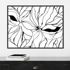 30" X 22" Sernea By Ritikia Gandhi Framed Canvas Wall Art Black - Amanti Art -Art Wall Deals Store GUEST 7c14341e c55e 4bf3 b1be f3b82e366ad8