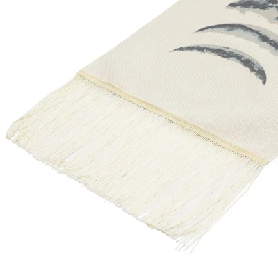 Okuna Outpost Bohemian Style Moon Phases Tapestry Hanging Wall Art For Home Decor, White, 12 X 49 In 4 Okuna Outpost Bohemian Style Moon Phases Tapestry Hanging Wall Art For Home Decor, White, 12 X 49 In - Image 4