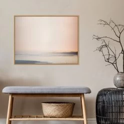 30" X 22" Currumbin Sandy Beach By Urban Road Framed Canvas Wall Art Light Brown - Amanti Art -Art Wall Deals Store GUEST 7d3366dc 4f4c 4026 80e5 cd5435a74e3e