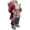 Northlight 4' Standing Santa Christmas Figure With Skis And Fur Boots