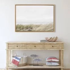 23" X 33" Sylvie East Beach Framed Canvas By Amy Peterson Natural - Kate & Laurel All Things Decor -Art Wall Deals Store GUEST 837820a1 b39b 48ee aefc 3eccfd3a2899