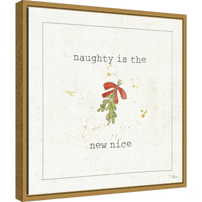 16" X 16" Christmas Cuties III Mistletoe By Pela Studio Framed Canvas Wall Art - Amanti Art 1 16" X 16" Christmas Cuties III Mistletoe By Pela Studio Framed Canvas Wall Art - Amanti Art