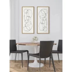 18" X 40" Sylvie Dancing Circles By Teju Reval Of SnazzyHues Framed Wall Canvas Gold - Kate & Laurel All Things Decor -Art Wall Deals Store GUEST 84bbd0c5 0df6 4c25 94f5 4738bb8c426d