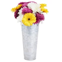 Farmlyn Creek 4-Pack 10-Inch Galvanized Flower Buckets With Handles, Metal Floral Vases For Fresh Flowers And Dried Floral Table Arrangements -Art Wall Deals Store GUEST 86cafdb4 abb3 429d 90ca 4d2c862ece64